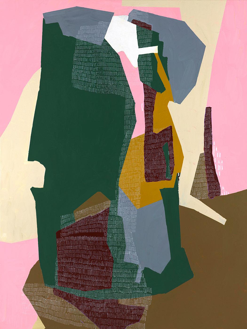 PINK/GREEN/BROWN - Duende Art Curation